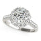 14k White Gold Round Diamond Halo Engagement Ring (2 1/2 cttw)